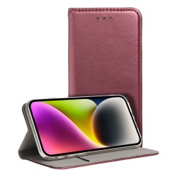 Smart Magneto book case for SAMSUNG A14 4G burgundy