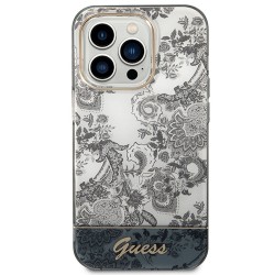 Original faceplate case GUESS GUHCP14LHGPLHG for iPhone 14 PRO (IML Electro Cam TDJ / gray)