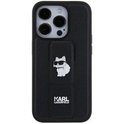 Original faceplate case KARL LAGERFELD KLHCN61GSACHPK for iPhone 11 (Gripstand Saffiano choupette PIN / black)