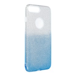 Silikónové puzdro Shining - Apple iPhone 7 Plus / 8 Plus strieborné / modré