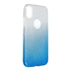 Silikónové puzdro Shining - Apple iPhone XR strieborné / modré
