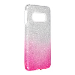 Silikónové puzdro Shining - Samsung Galaxy S10e strieborné / ružové