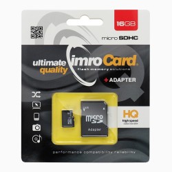 Pamäťová karta Imro Class 10 UHS microSD 16GB s adaptérom SD