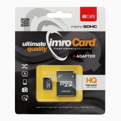 Pamäťová karta Imro microSD 8 GB s adaptérom SD