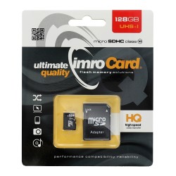 Pamäťová karta Imro Class 10 microSD 128 GB s adaptérom SD
