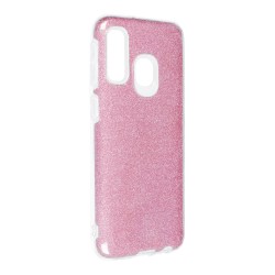 Silikónové puzdro Shining - Samsung Galaxy A40 ružové
