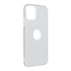 Silikónové puzdro Shining - Apple iPhone 11 strieborné