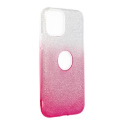 Silikónové puzdro Shining - Apple iPhone 11 Pro strieborné / ružové