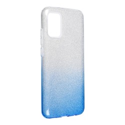 Silikónové puzdro Shining - Samsung Galaxy A02S strieborné/modré