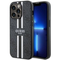 Original faceplate case GUESS GUHMP14XP4RPSK for iPhone 14 PRO MAX (Magsafe 4G Printed Stripes / black)
