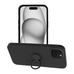 SILICONE RING Case for IPHONE 15 PLUS black