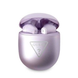 Bluetooth Earphones Stereo TWS GUESS with docking station GUTWST82TRU (Triangle Logo / purple)