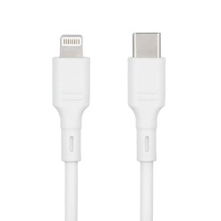 Dátový kábel USB Typ C na Apple Lightning 8-pin 1,2m Power Delivery 3A biely