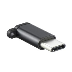 Redukcia Keychain Micro USB na USB Typ C čierna
