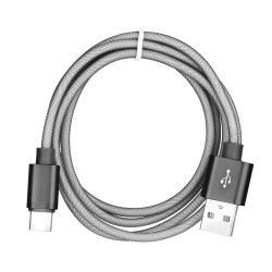 Dátový kábel USB Typ C Metal 3.0 čierny