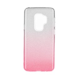 Silikónové puzdro Shining - Samsung Galaxy S9 Plus strieborné / ružové