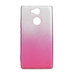 Silikónové puzdro Shining - Sony Xperia XA2 strieborné / ružové