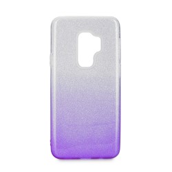 Silikónové puzdro Shining - Samsung Galaxy S9 Plus strieborné / fialové