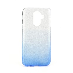 Silikónové puzdro Shining - Samsung Galaxy A6 Plus strieborné / modré