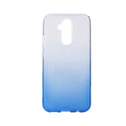 Silikónové puzdro Shining - Huawei Mate 20 Lite strieborné / modré