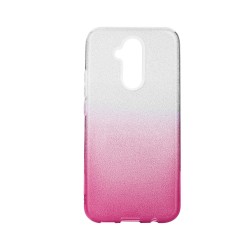 Silikónové puzdro Shining - Huawei Mate 20 Lite strieborné / ružové