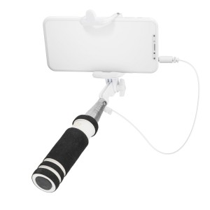 Blun Mini Selfie tyč s káblom (3,5 Jack) čierna