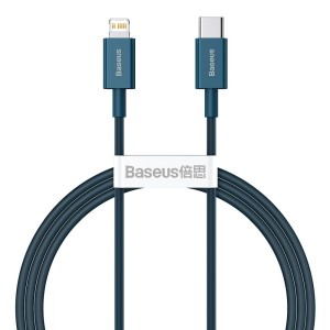 Dátový kábel Baseus z USB Typ C na Apple Lightning 8-pin 1m PD20W CATLYS-A03 modrý